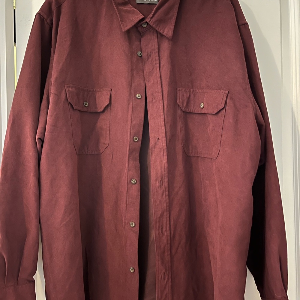Burgundy Button-Up Shirt